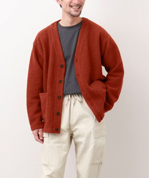 NOLLEY'S goodman(ノーリーズグッドマン)の「SLIVER CARDIGAN スライバー ニット カーディガン(カーディガン/ボレロ・メンズ・チャコールグレー/マスタード/レンガ/ネイビー・S/M/L)」の9枚目の写真