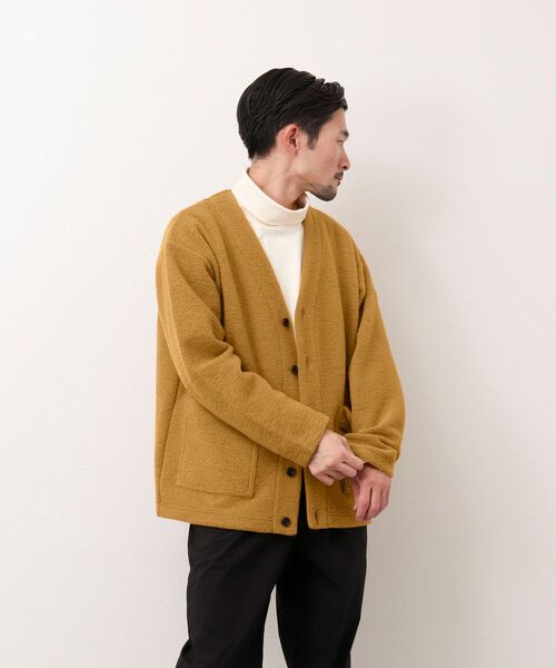 NOLLEY'S goodman(ノーリーズグッドマン)の「SLIVER CARDIGAN スライバー ニット カーディガン(カーディガン/ボレロ・メンズ・チャコールグレー/マスタード/レンガ/ネイビー・S/M/L)」の15枚目の写真