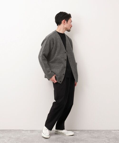 NOLLEY'S goodman(ノーリーズグッドマン)の「SLIVER CARDIGAN スライバー ニット カーディガン(カーディガン/ボレロ・メンズ・チャコールグレー/マスタード/レンガ/ネイビー・S/M/L)」の17枚目の写真