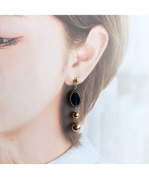 tone(トーン)の「【-lensa-】ドイツ製アクリルパーツでカジュアルピアス(MA)(ピアス(両耳用)・レディース・ゴールド・FREE)」の2枚目の写真