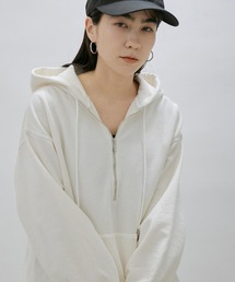 【手洗い可能】フロントジップフードパーカー