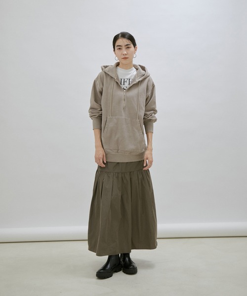 SALON adam et rope'(サロン アダム エ ロペ)の「【手洗い可能】フロントジップフードパーカー(パーカー・レディース・ピンク/グレー系その他/ホワイト・FREE)」の15枚目の写真