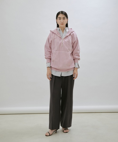 SALON adam et rope'(サロン アダム エ ロペ)の「【手洗い可能】フロントジップフードパーカー(パーカー・レディース・ピンク/グレー系その他/ホワイト・FREE)」の20枚目の写真