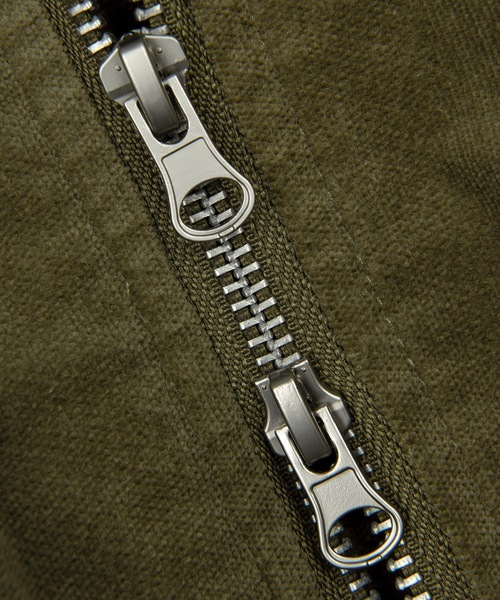 PLACE STUDIO（プレイススタジオ）の「【PLACE STUDIO 】オーバーサイズブルゾン レザーバイカラーバーシティジャンパー（ブルゾン・レディース・ブラック/カーキ・FREE）」の12枚目の写真