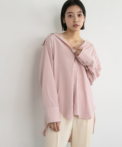 mysty woman（ミスティウーマン）の「BIGカフス2WAYシャツ　184588（シャツ/ブラウス・レディース・ベージュ系その他/ピンク系その他/ブルー系その他・FREE）」の20枚目の写真