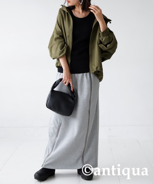antiqua（アンティカ）の「アシメファスナースカート（スカート・レディース・ブラック/杢グレー・FREE）」の17枚目の写真