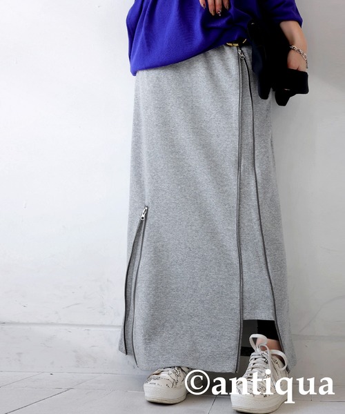 antiqua（アンティカ）の「アシメファスナースカート（スカート・レディース・ブラック/杢グレー・FREE）」の11枚目の写真