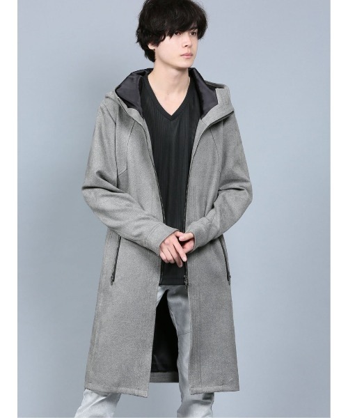 semantic design（セマンティックデザイン）の「セマンティックデザイン フェイクスエード フードロングアウター（その他アウター・メンズ・ブラック/グレー系その他2・LARGE/MEDIUM/S）」の11枚目の写真