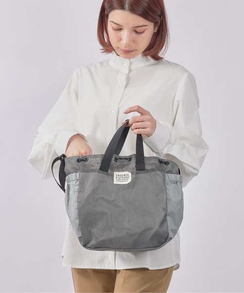 FREDRIK PACKERS(フレドリックパッカーズ)の「【FREDRIK PACKERS】限定別注品!210D MESH BLOOM SHOULDER フレドリックパッカーズ(ショルダーバッグ・レディース・ブラック/ベージュ/チャコールグレー・FREE)」の13枚目の写真