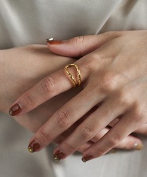 MAISON BREEZE | 【MAISON BREEZE】ニュアンスラインリング 調整可能 KNF(リング)