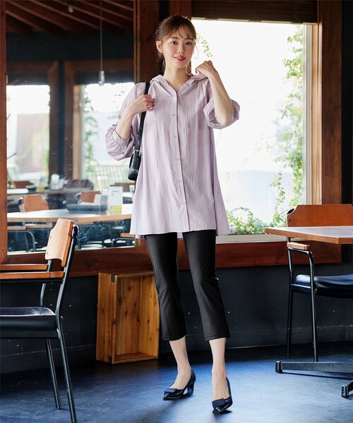 Tiaclasse(ティアクラッセ)の「【日本製】サラリラパンツ(その他パンツ・レディース・グリーン/ブラック/ベージュ/オフホワイト/ネイビー/カーキ/グレー/ホワイト系・S/M/L)」の13枚目の写真