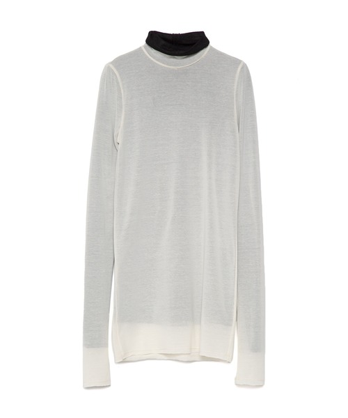 UNDECORATED（アンデコレイテッド）の「UNDECORATED アンデコレイテッド / Cotton Sheer Top コットンシアートップス ハイネックカットソー / UDF23104（Tシャツ/カットソー・レディース・ブラック/グリーン/ブラウン/レッド・0）」の6枚目の写真