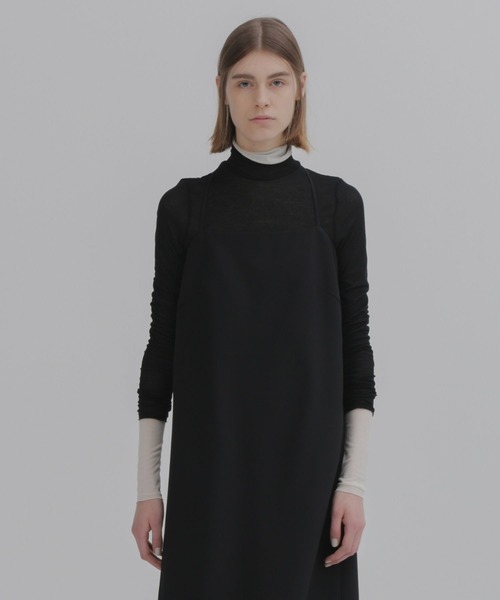 UNDECORATED（アンデコレイテッド）の「UNDECORATED アンデコレイテッド / Cotton Sheer Top コットンシアートップス ハイネックカットソー / UDF23104（Tシャツ/カットソー・レディース・ブラック/グリーン/ブラウン/レッド・0）」の8枚目の写真