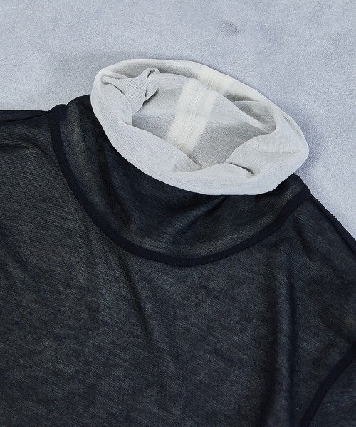 UNDECORATED（アンデコレイテッド）の「UNDECORATED アンデコレイテッド / Cotton Sheer Top コットンシアートップス ハイネックカットソー / UDF23104（Tシャツ/カットソー・レディース・ブラック/グリーン/ブラウン/レッド・0）」の21枚目の写真