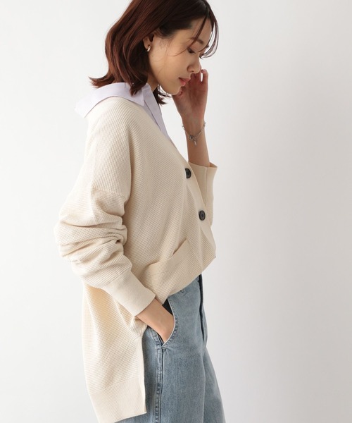 GLOBAL WORK（グローバルワーク）の「トリプルイージーVネックカーディガン/177856（カーディガン/ボレロ・レディース・ライトグレー/ピンク系その他3/マスタード/グリーン系その他3/ブラック/オフホワイト・LARGE/MEDIUM）」の20枚目の写真