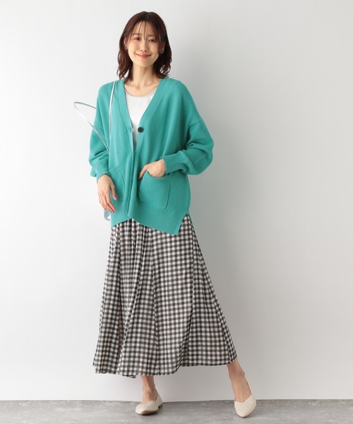 GLOBAL WORK（グローバルワーク）の「トリプルイージーVネックカーディガン/177856（カーディガン/ボレロ・レディース・ライトグレー/ピンク系その他3/マスタード/グリーン系その他3/ブラック/オフホワイト・LARGE/MEDIUM）」の15枚目の写真