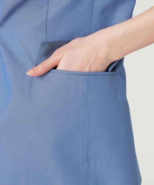 LOVELESS（ラブレス）の「ハーフスリーブシングルジャケット（テーラードジャケット・レディース・ブルー/ベージュ系その他・34/36）」の8枚目の写真