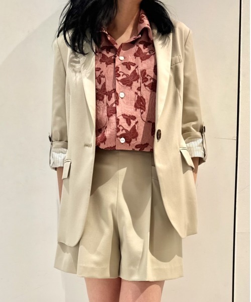 LOVELESS（ラブレス）の「ハーフスリーブシングルジャケット（テーラードジャケット・レディース・ブルー/ベージュ系その他・34/36）」の13枚目の写真