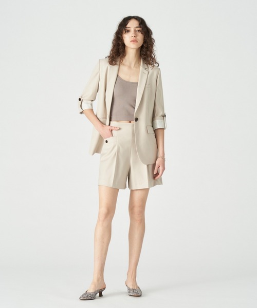 LOVELESS（ラブレス）の「ハーフスリーブシングルジャケット（テーラードジャケット・レディース・ブルー/ベージュ系その他・34/36）」の15枚目の写真