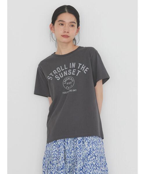 AMERICAN HOLIC（アメリカンホリック）の「アソートロゴカット半袖プルオーバー（Tシャツ/カットソー・レディース・イエロー/オフホワイト/カーキ/チャコールグレー・L/M）」の5枚目の写真