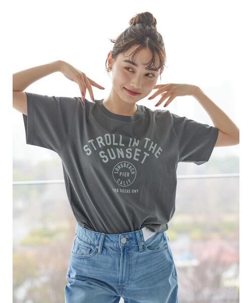 AMERICAN HOLIC（アメリカンホリック）の「アソートロゴカット半袖プルオーバー（Tシャツ/カットソー・レディース・イエロー/オフホワイト/カーキ/チャコールグレー・L/M）」の17枚目の写真