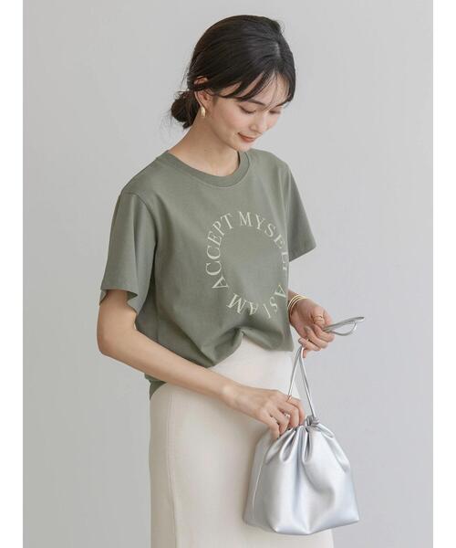 AMERICAN HOLIC（アメリカンホリック）の「アソートロゴカット半袖プルオーバー（Tシャツ/カットソー・レディース・イエロー/オフホワイト/カーキ/チャコールグレー・L/M）」の11枚目の写真