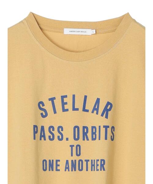 AMERICAN HOLIC（アメリカンホリック）の「アソートロゴカット半袖プルオーバー（Tシャツ/カットソー・レディース・イエロー/オフホワイト/カーキ/チャコールグレー・L/M）」の21枚目の写真