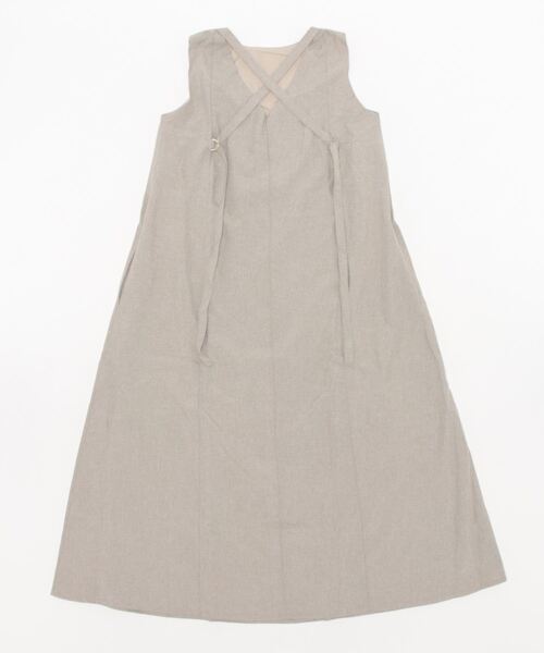 [田中亜希子さんコラボ]バッククロスリネンライクワンピース