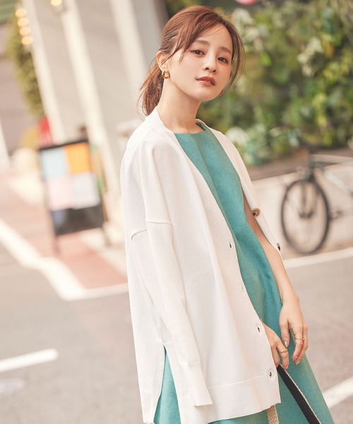 [田中亜希子さんコラボ]バッククロスリネンライクワンピース