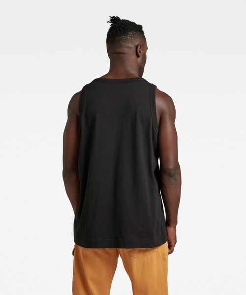 G-STAR（ジースター）の「ESSENTIAL LOOSE TANK TOP/ルーズタンクトップ（Tシャツ/カットソー・メンズ・ダークブラック/ホワイト・SMALL/MEDIUM/LARGE/X-LARGE/X-SMALL）」の9枚目の写真