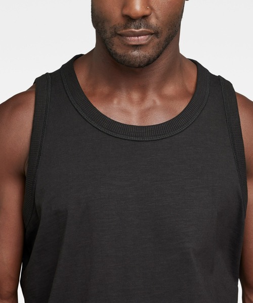 G-STAR（ジースター）の「ESSENTIAL LOOSE TANK TOP/ルーズタンクトップ（Tシャツ/カットソー・メンズ・ダークブラック/ホワイト・SMALL/MEDIUM/LARGE/X-LARGE/X-SMALL）」の10枚目の写真