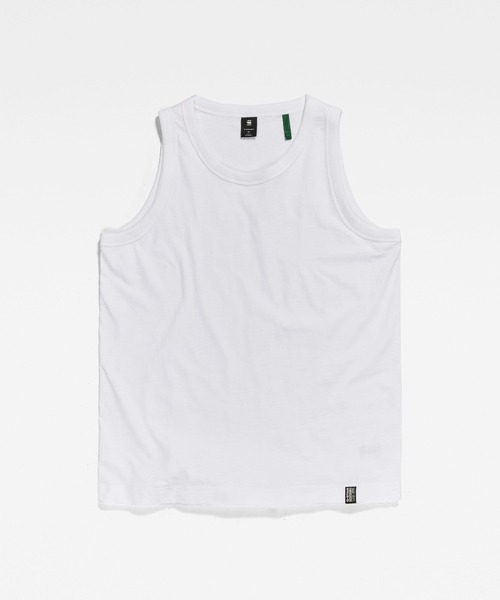 G-STAR（ジースター）の「ESSENTIAL LOOSE TANK TOP/ルーズタンクトップ（Tシャツ/カットソー・メンズ・ダークブラック/ホワイト・SMALL/MEDIUM/LARGE/X-LARGE/X-SMALL）」の6枚目の写真