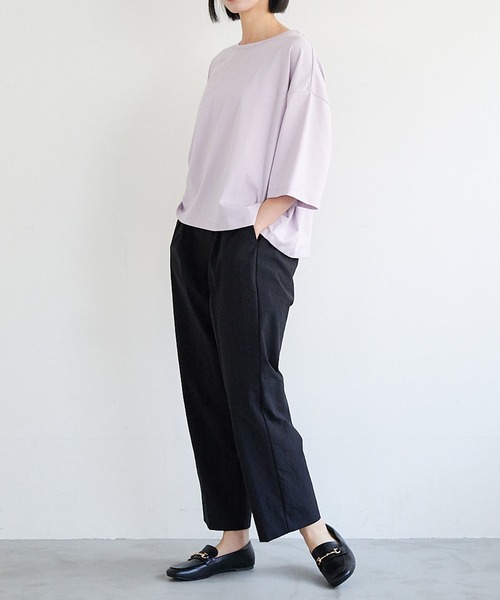 for/c(フォーシー)の「USAコットンクロップドTシャツ【サスティナブル】(Tシャツ/カットソー・レディース・ホワイト/ラベンダー/ブラック・LL/M/L)」の18枚目の写真