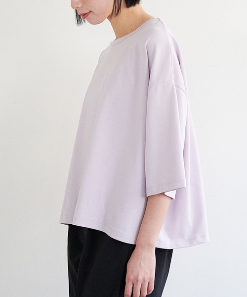 for/c(フォーシー)の「USAコットンクロップドTシャツ【サスティナブル】(Tシャツ/カットソー・レディース・ホワイト/ラベンダー/ブラック・LL/M/L)」の16枚目の写真