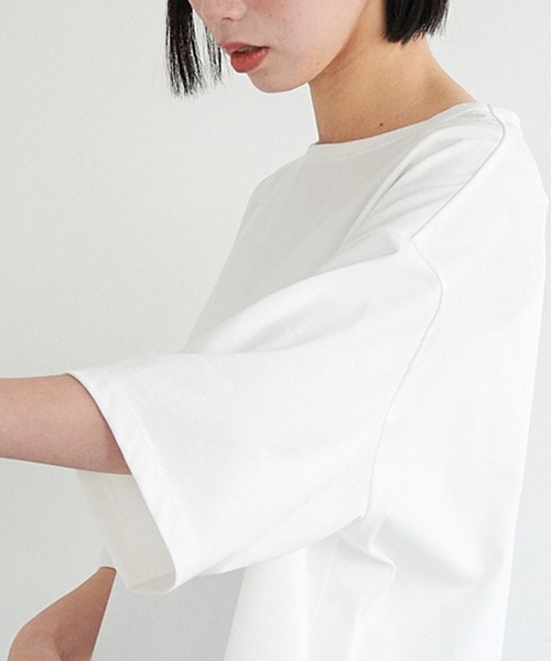 for/c(フォーシー)の「USAコットンクロップドTシャツ【サスティナブル】(Tシャツ/カットソー・レディース・ホワイト/ラベンダー/ブラック・LL/M/L)」の22枚目の写真