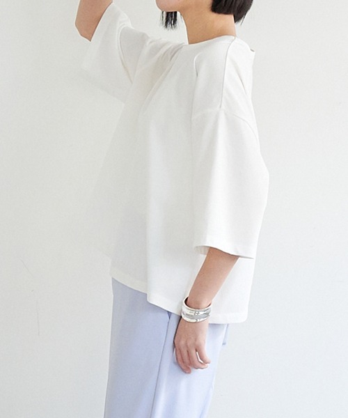 for/c(フォーシー)の「USAコットンクロップドTシャツ【サスティナブル】(Tシャツ/カットソー・レディース・ホワイト/ラベンダー/ブラック・LL/M/L)」の21枚目の写真