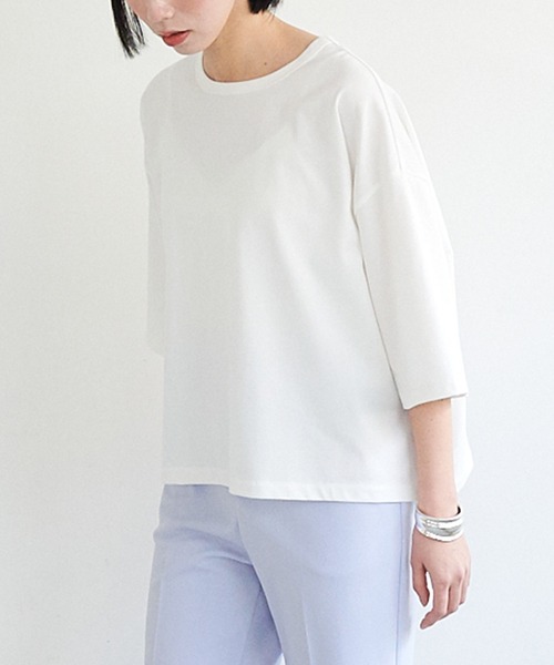 for/c(フォーシー)の「USAコットンクロップドTシャツ【サスティナブル】(Tシャツ/カットソー・レディース・ホワイト/ラベンダー/ブラック・LL/M/L)」の20枚目の写真
