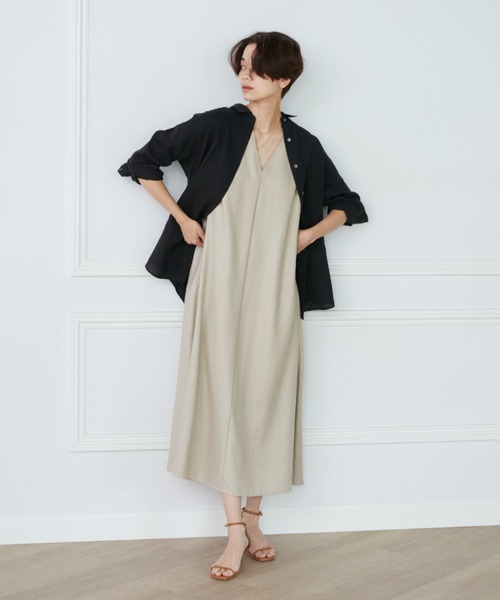 INED（イネド）の「リネンライクワンピース（ワンピース）」 - WEAR