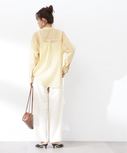 N.(N. Natural Beauty Basic)(エヌエヌナチュラルビューティーベーシック)の「【S Size Line】◆ドライタッチワイドパンツ(スラックス・レディース・ピンク/ブラウン/オフホワイト・SMALL/MEDIUM)」の19枚目の写真