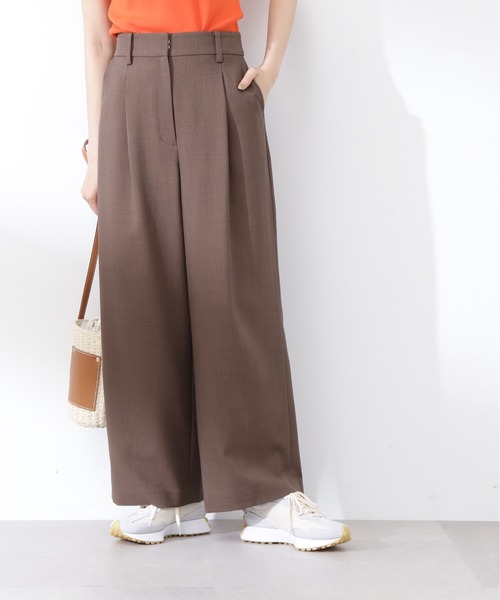 N.(N. Natural Beauty Basic)(エヌエヌナチュラルビューティーベーシック)の「【S Size Line】◆ドライタッチワイドパンツ(スラックス・レディース・ピンク/ブラウン/オフホワイト・SMALL/MEDIUM)」の15枚目の写真