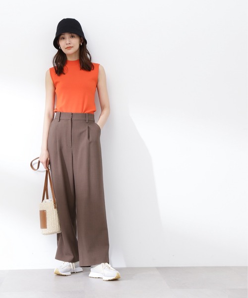 N.(N. Natural Beauty Basic)(エヌエヌナチュラルビューティーベーシック)の「【S Size Line】◆ドライタッチワイドパンツ(スラックス・レディース・ピンク/ブラウン/オフホワイト・SMALL/MEDIUM)」の11枚目の写真