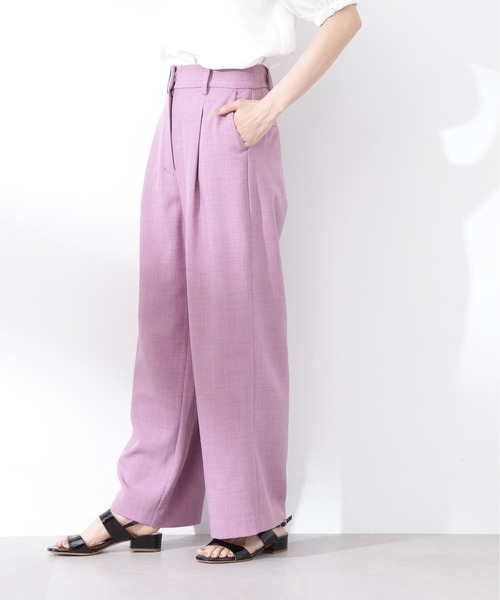 N.(N. Natural Beauty Basic)(エヌエヌナチュラルビューティーベーシック)の「【S Size Line】◆ドライタッチワイドパンツ(スラックス・レディース・ピンク/ブラウン/オフホワイト・SMALL/MEDIUM)」の12枚目の写真