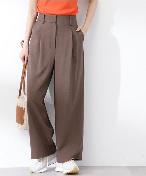 N.(N. Natural Beauty Basic)(エヌエヌナチュラルビューティーベーシック)の「【S Size Line】◆ドライタッチワイドパンツ(スラックス・レディース・ピンク/ブラウン/オフホワイト・SMALL/MEDIUM)」の9枚目の写真