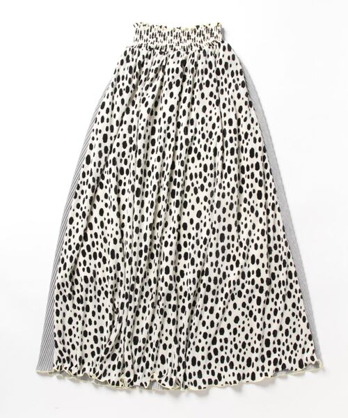 Q（キュー）の「アニマルドットバイカラーマイクロプリーツスカート（スカート・レディース・ホワイト系/ブラック系・MEDIUM）」の6枚目の写真
