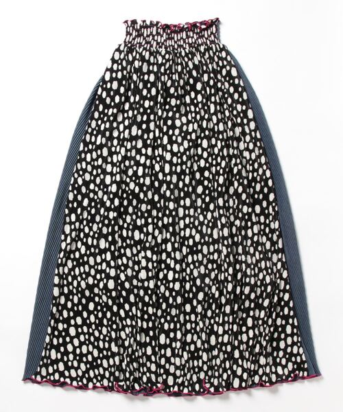 Q（キュー）の「アニマルドットバイカラーマイクロプリーツスカート（スカート・レディース・ホワイト系/ブラック系・MEDIUM）」の7枚目の写真
