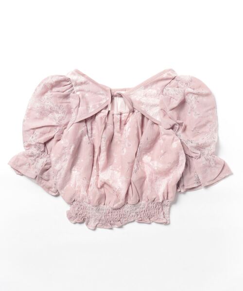 one way（ワンウェイ）の「デコルテレーストップス（シャツ/ブラウス・レディース・ブラック/ホワイト/ブルー/ピンク・FREE）」の4枚目の写真