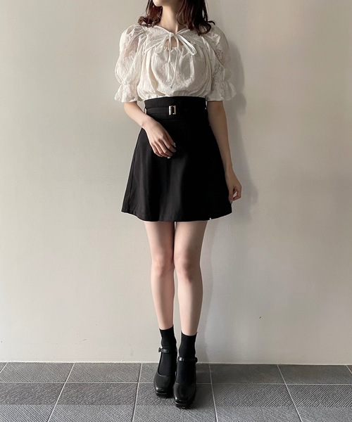 one way（ワンウェイ）の「デコルテレーストップス（シャツ/ブラウス・レディース・ブラック/ホワイト/ブルー/ピンク・FREE）」の14枚目の写真