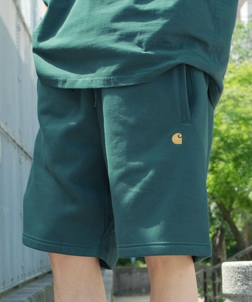 Carhartt WIP（カーハートダブリューアイピー）の「Carhartt WIP / カーハートWIP Chase Sweat Short チェイス スウェット ショーツ（スウェットパンツ・メンズ・ライトブルー/グリーン/イエロー・MEDIUM/LARGE/X-LARGE）」の13枚目の写真