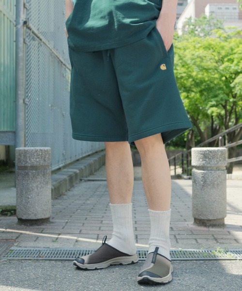 Carhartt WIP（カーハートダブリューアイピー）の「Carhartt WIP / カーハートWIP Chase Sweat Short チェイス スウェット ショーツ（スウェットパンツ・メンズ・ライトブルー/グリーン/イエロー・MEDIUM/LARGE/X-LARGE）」の14枚目の写真
