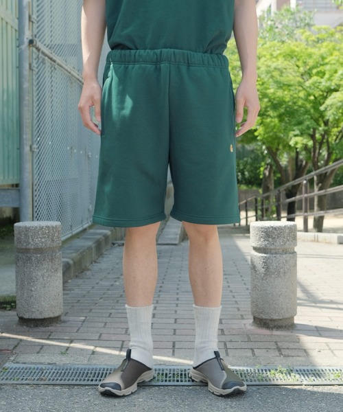 Carhartt WIP（カーハートダブリューアイピー）の「Carhartt WIP / カーハートWIP Chase Sweat Short チェイス スウェット ショーツ（スウェットパンツ・メンズ・ライトブルー/グリーン/イエロー・MEDIUM/LARGE/X-LARGE）」の17枚目の写真